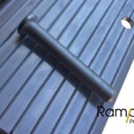 detalle de bulon de aluminio para rampas