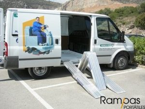 Rampas plegables PAO sin bordes de 0,25 metros de ancho