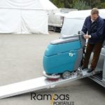 rampas plegables con fregadora tennant t3