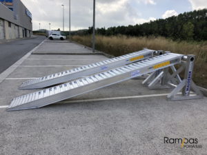 Rampas apoyadas sobre caballete