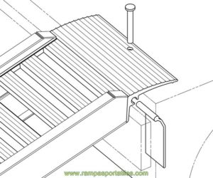 detalle de lenguetas y medidas de anclaje de rampasportatiles