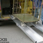 Rampas plegables de aluminio para carros de lavanderia